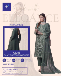 AZURE Fancy Chiffon Embroidered